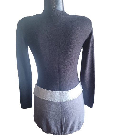 IZ Byer Black and Grey Knit Sweater Dress M - Picture 6 of 7